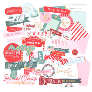 North Pole Post | Diecut Cardstock Sentiments (130 pcs)