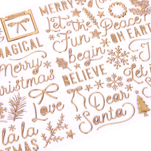 Sleigh Bells Ring | Foil Puffy Stickers (2 Sheets)