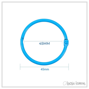 45mm Book Rings x 2 | Blue