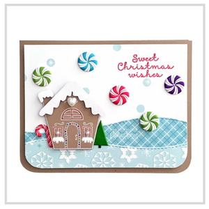 Christmas Poinsettia Brads x 12 | Eyelet Outlet