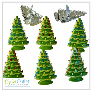 Christmas Lights Brads x 12 | Eyelet Outlet