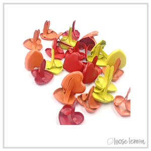 Heart Brads X 15 | Orange
