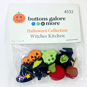 Halloween Buttons x 9 | Witches Kitchen (Buttons Galore & More)