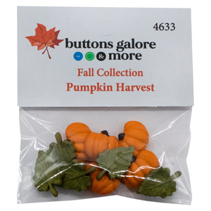 Halloween Buttons x 12 | Pumpkin Harvest (Buttons Galore & More)