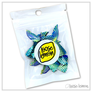 Resin Mermaid Tails x 6 Teal | Color 6