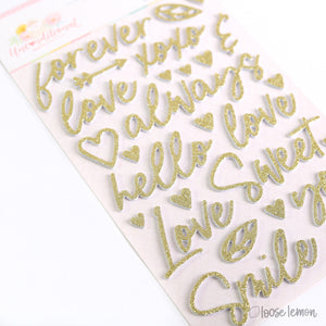 Unconditional | Foam Glitter Stickers