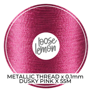Metallic Thread (Dusky Pink) | 0.1Mm X 55M