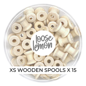 Wooden Spools (XS) x 15 Pcs