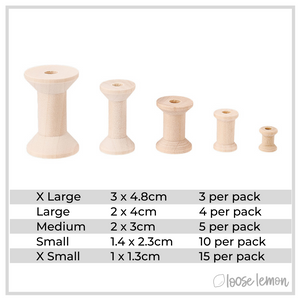 Wooden Spools (S) x 10 Pcs