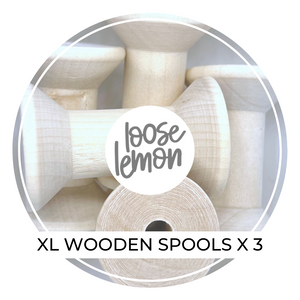 Wooden Spools (XL) x 3 Pcs
