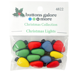 Christmas Buttons x 12 | Christmas Lights (Buttons Galore & More)
