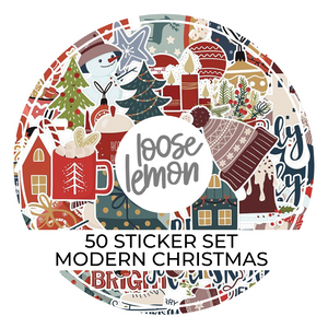 50 Sticker Set | Modern Christmas