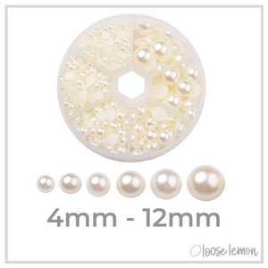 Cream Pearls Box | 6 Sizes (690 pieces)