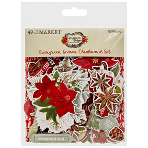 Evergreen Season Chipboard Set (60 Pcs) | 49 and Market