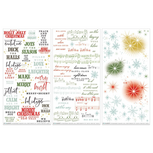 Evergreen Season Sentiments Rub-On Transfer | (3 Sheets) 49 and Market