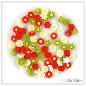 Mini Resin Flowers | Christmas Mix