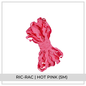 Ric Rac Ribbon (5m) | Hot Pink