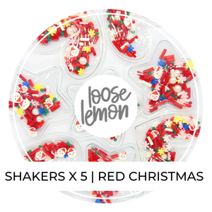 Shaker Pouches | Red Christmas x 5