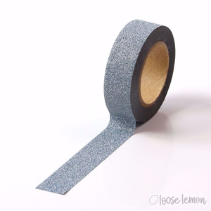Slate Silver Glitter Washi Tape (10M)