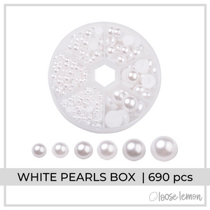 White Pearls Box | 6 Sizes (690 pieces)
