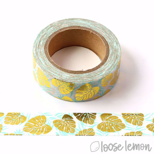 Golden Monstera Foil - Washi Tape (10M)