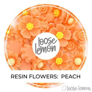 Single Colour Resin Flowers | Peach