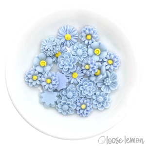 Single Colour Resin Flowers | Sky