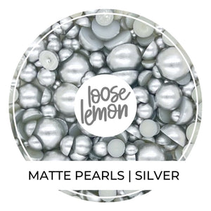 Matte Pearls | Silver (Mixed Sizes)