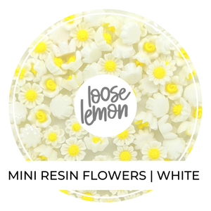 Mini Resin Flowers | White