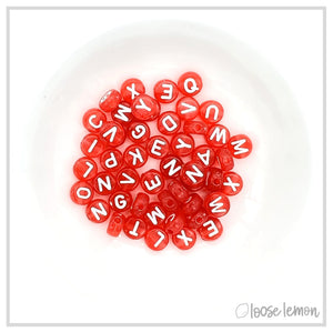 Letter Beads | Red