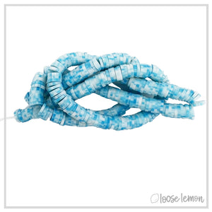 Flat Beads | Faded Denim