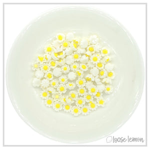 Mini Resin Flowers | White