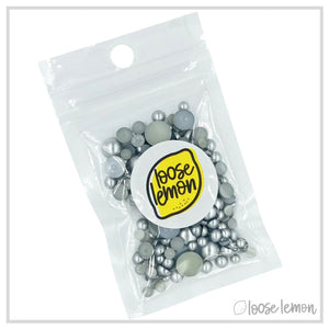 Matte Pearls | Silver (Mixed Sizes)