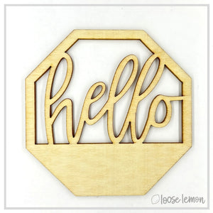Feature Greeting (8Cm) | Hexagon Hello