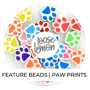 Feature Beads | Paw Prints X 20