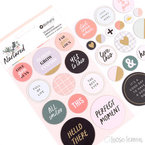 Nurtured | Chipboard Circle Embellishments