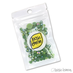 Mirror Pearls | Olive (Mixed Sizes)