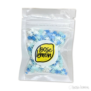 Clay Sprinkles | Blue Snowflakes