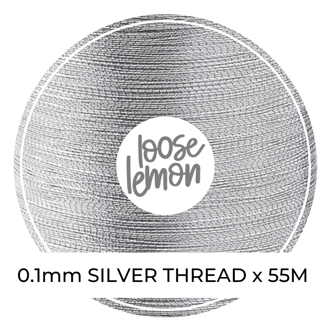 Silver Metallic Thread  | 0.1Mm X 55M