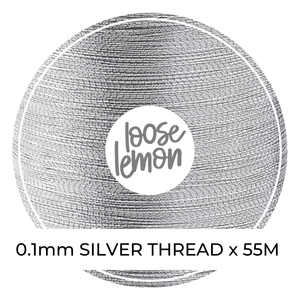 Silver Metallic Thread  | 0.1Mm X 55M
