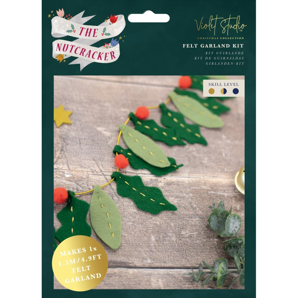 Violet Studio Felt Garland Kit | Holly Leaves