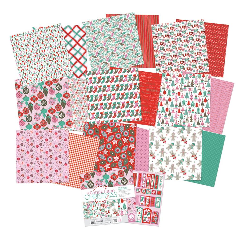 A Candy Cane Christmas 12" x 12" Patterned Paper Pad (Tonic Studios 5535e)