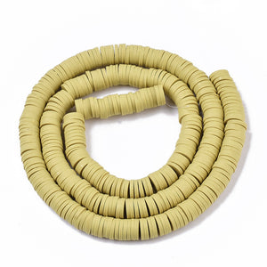 CLEARANCE 6mm Flat Beads | Pale Olive