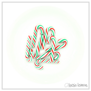 Clay Candy Canes x 8 | Green