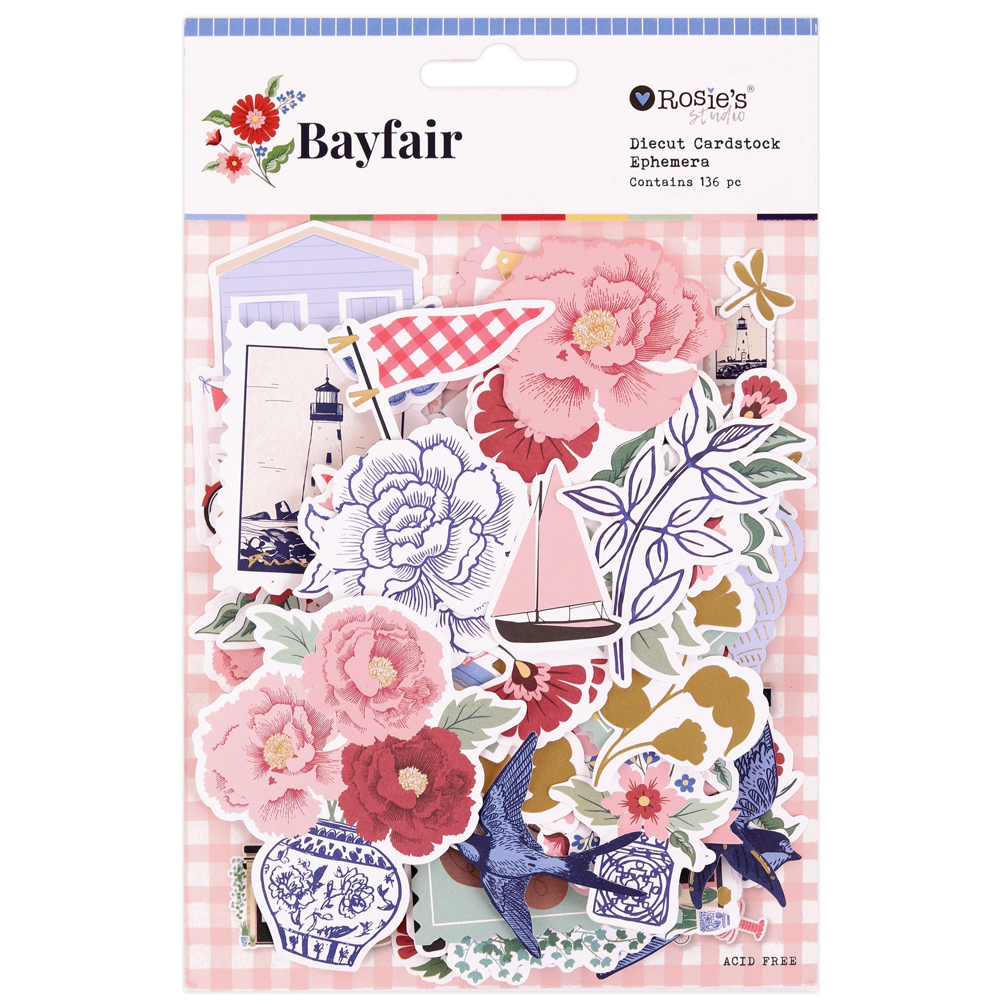 Bayfair | Diecut Cardstock Ephemera (136 pcs)