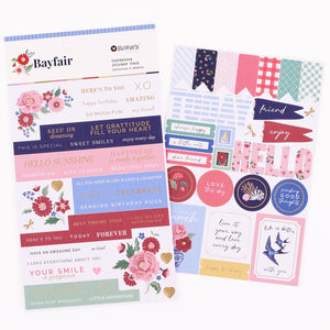 Bayfair | Cardstock Sticker Pack (2 Sheets) with Gold Foil