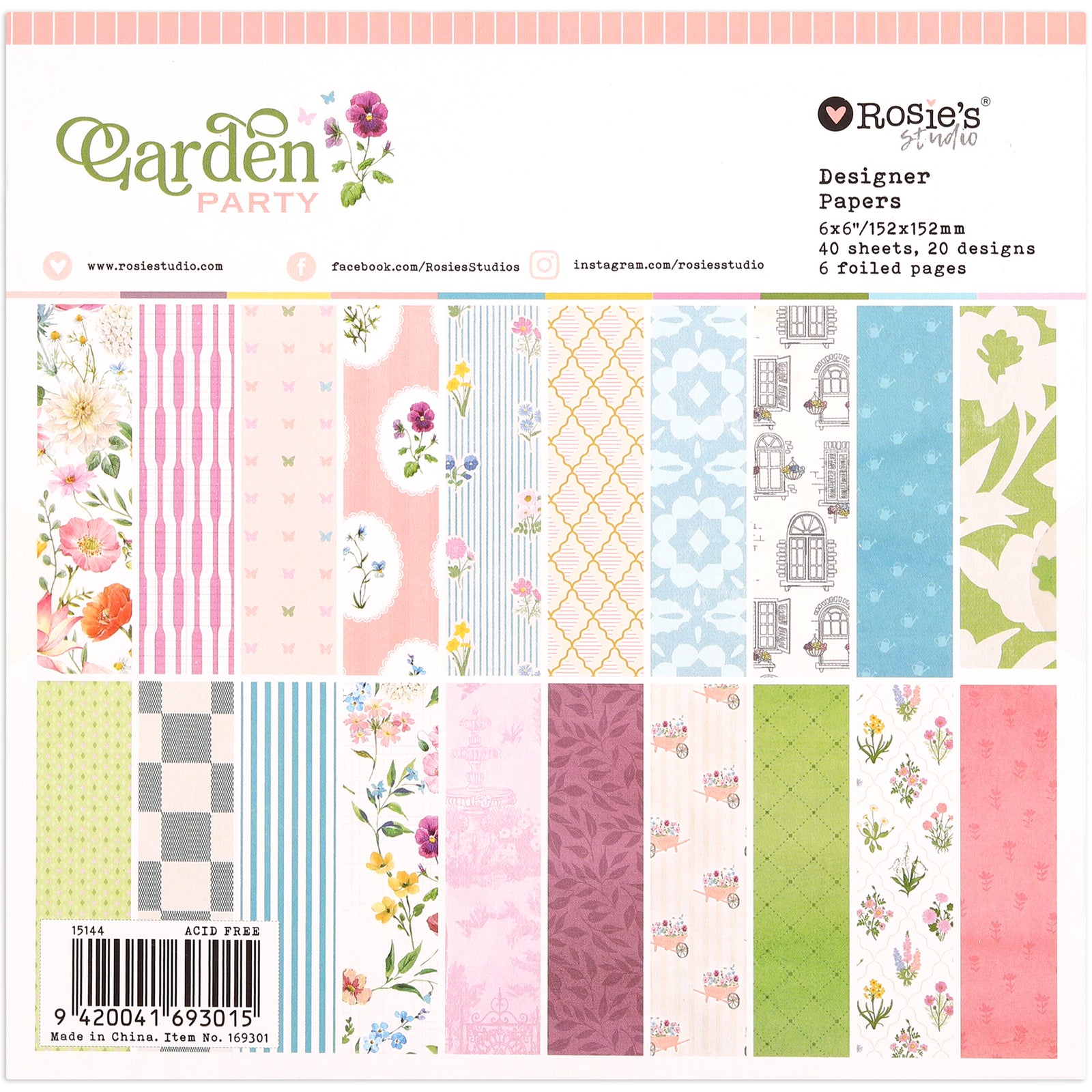 Garden Party | 6" X 6" Paper Pad (40 Sheets)