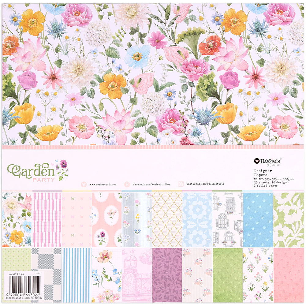 Garden Party | 12" X 12" Paper Pack ( 20 Sheets)