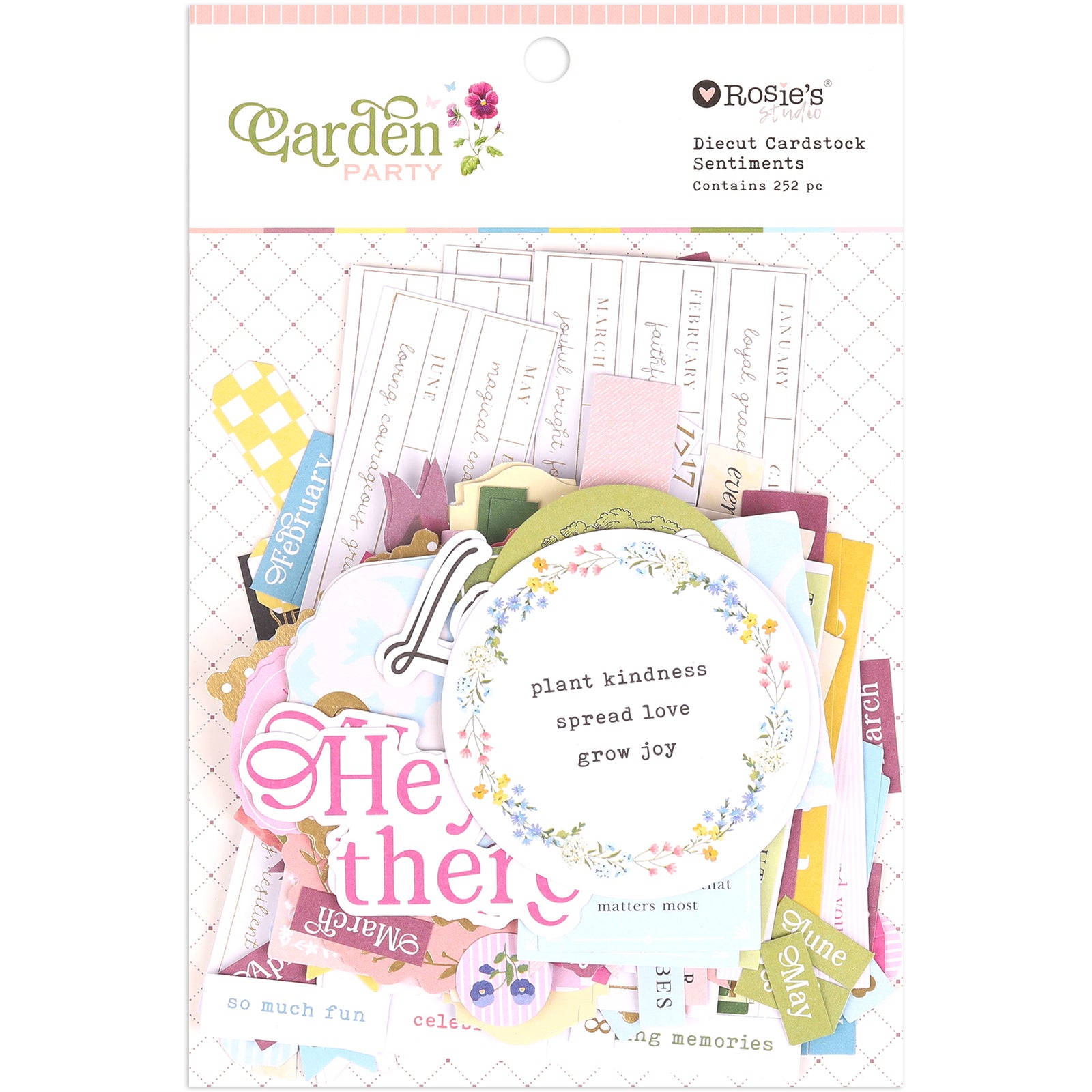 Garden Party | Diecut Ephemera Sentiments (252 pcs)