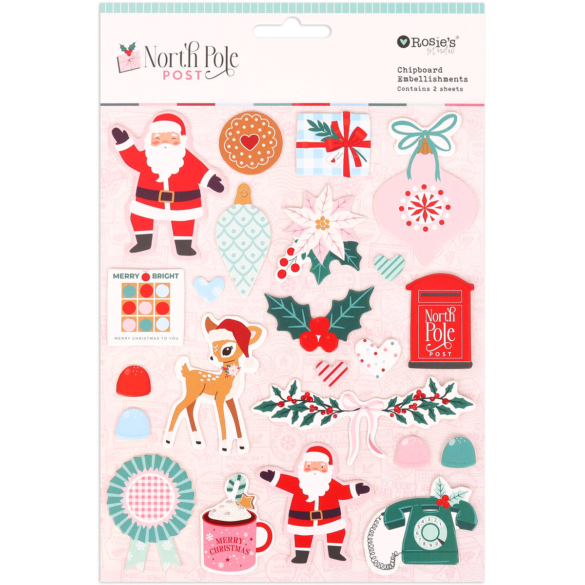 North Pole Post | Chipboard Embellishments (2 Sheets)